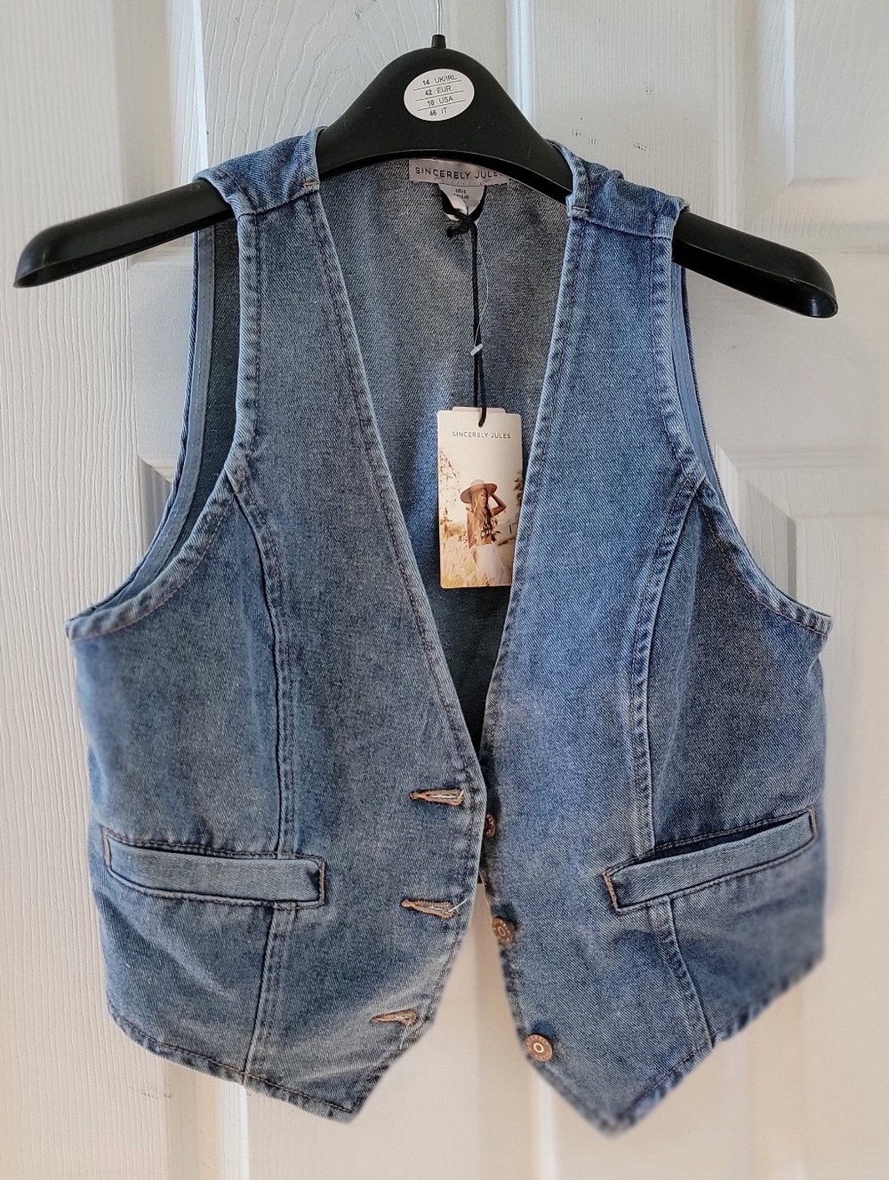 Sincerely Jules Light Blue Denim Vest